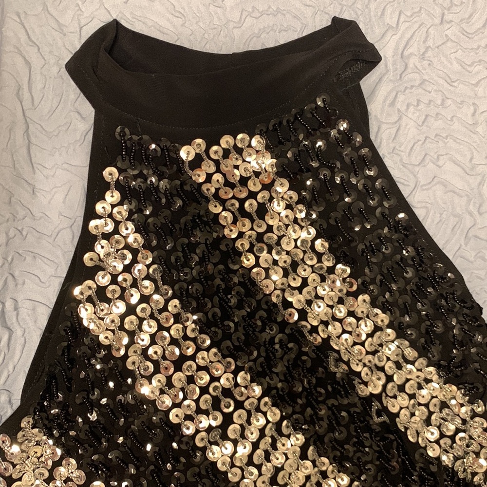 High Neck Line Jeweled Tank-top